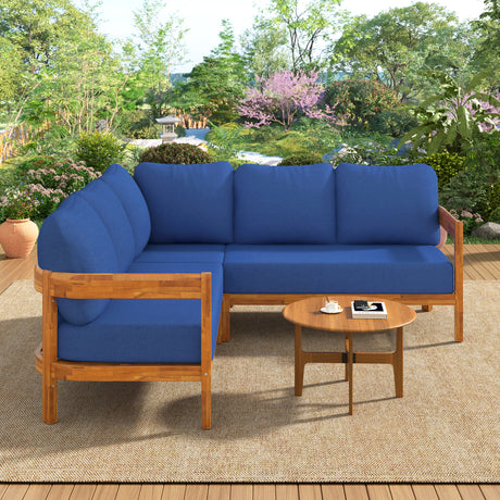 U_Style Acacia Solid Wood Patio Furniture Set