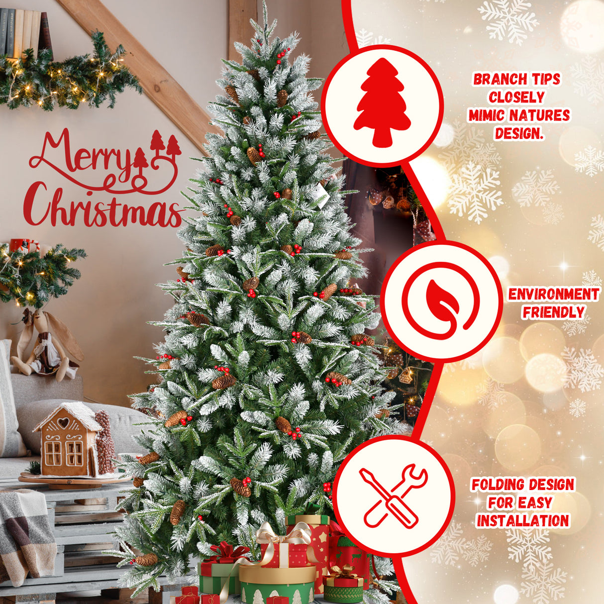 4FT Christmas Tree with 747 Tips