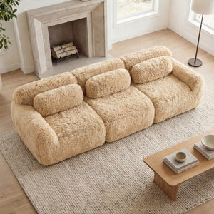114'' Soft And Fluffy Modular Sectional Sofa