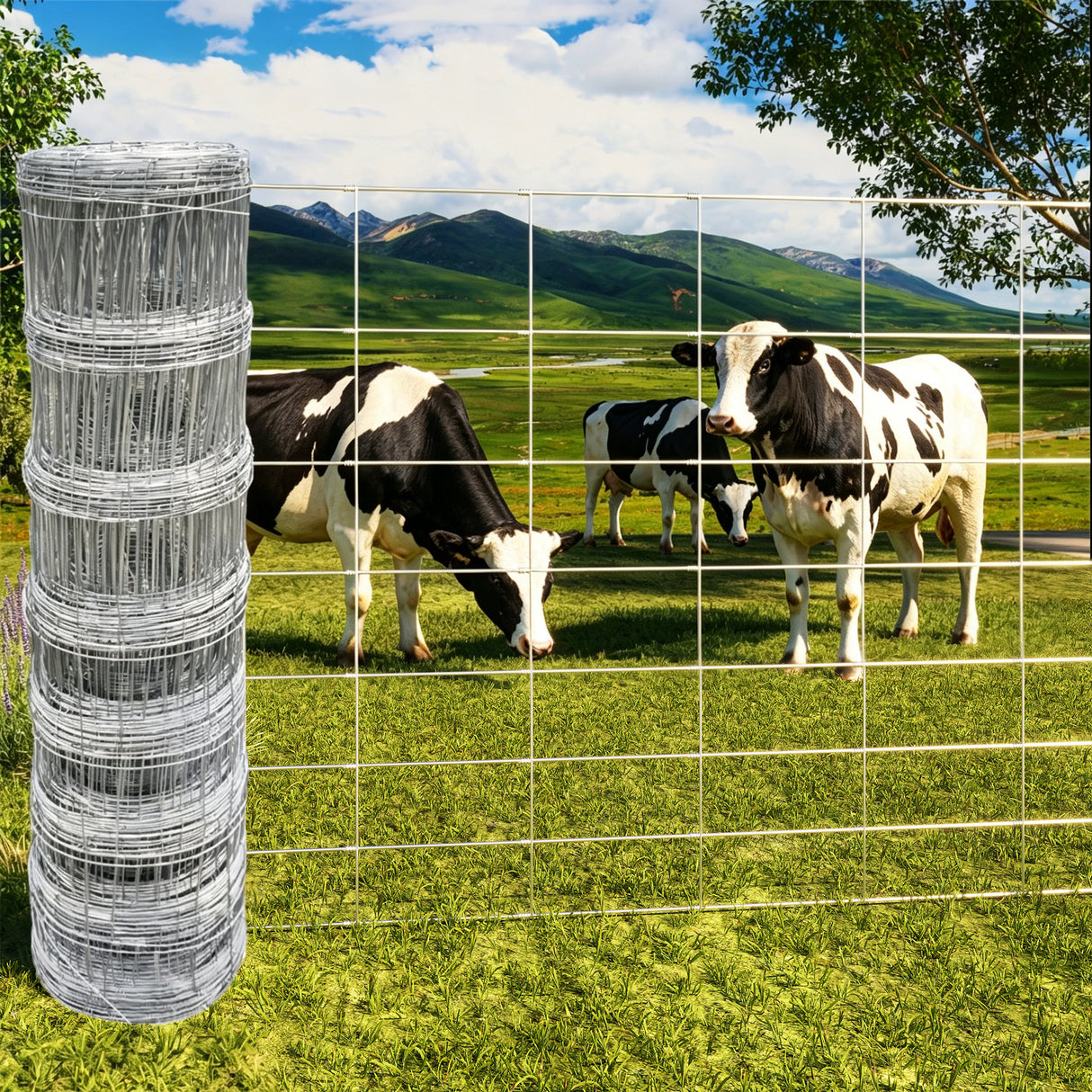 Farm Livestock Fence - 5.9 x 328FT Galvanized Iron Wire