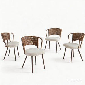 Farmhouse Style Wicker Dining Chair
