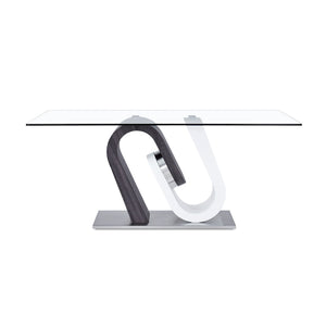 Anne - Dining Table - White / Gray