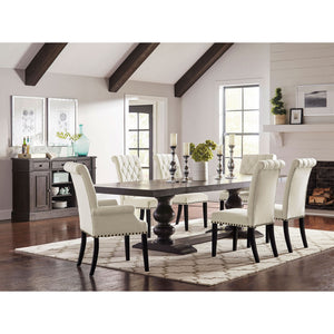 Tufted Rolled Backrest Side Chairs (Set of 2)
