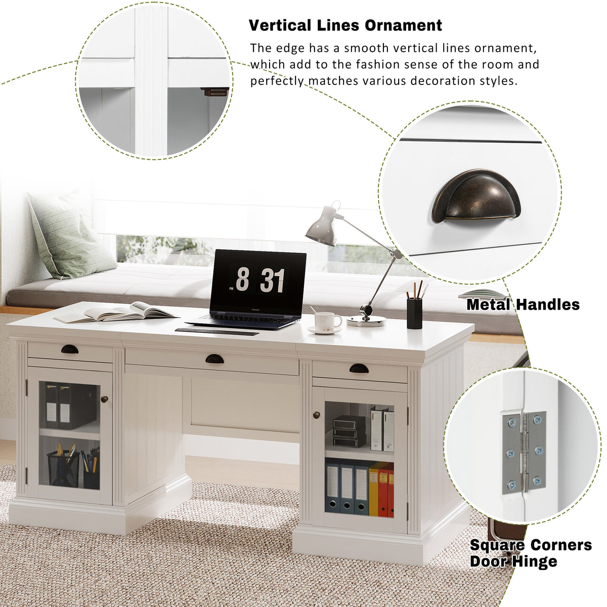 67" Modern Executive Desk