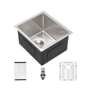 Modern Style Undermount Sink With Stainless Steel, Deep Single Bowl