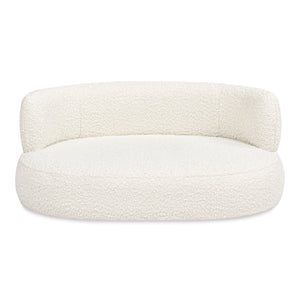 Shep - Curved Dog Sofa Bed Medium - Ivory White