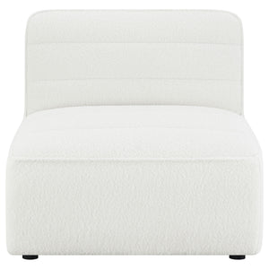 Bonnie - Upholstered Armless Chair With Channel Tufting - Ivory
