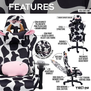 TS85 COW Print LUXX Series Gaming Chair - Best Buy Furniture