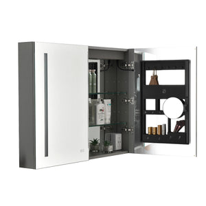 LED Large Rectangular Aluminum Alloy Surface Mount Medicine Cabinet