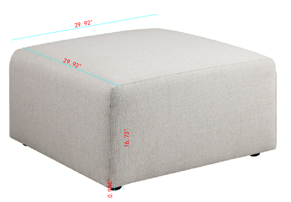 No Assembly Required Black Sofa Ottoman