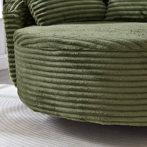 Swivel Accent Barrel Chair With Adjustable Phone Holder, 5 Pillows For Living Room