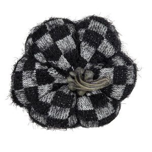 Set of 2 Fabric Black Pumpkins