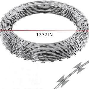 Galvanized Barbed Wire Fence Roll, Security Fencing With Sharp Razor Edges