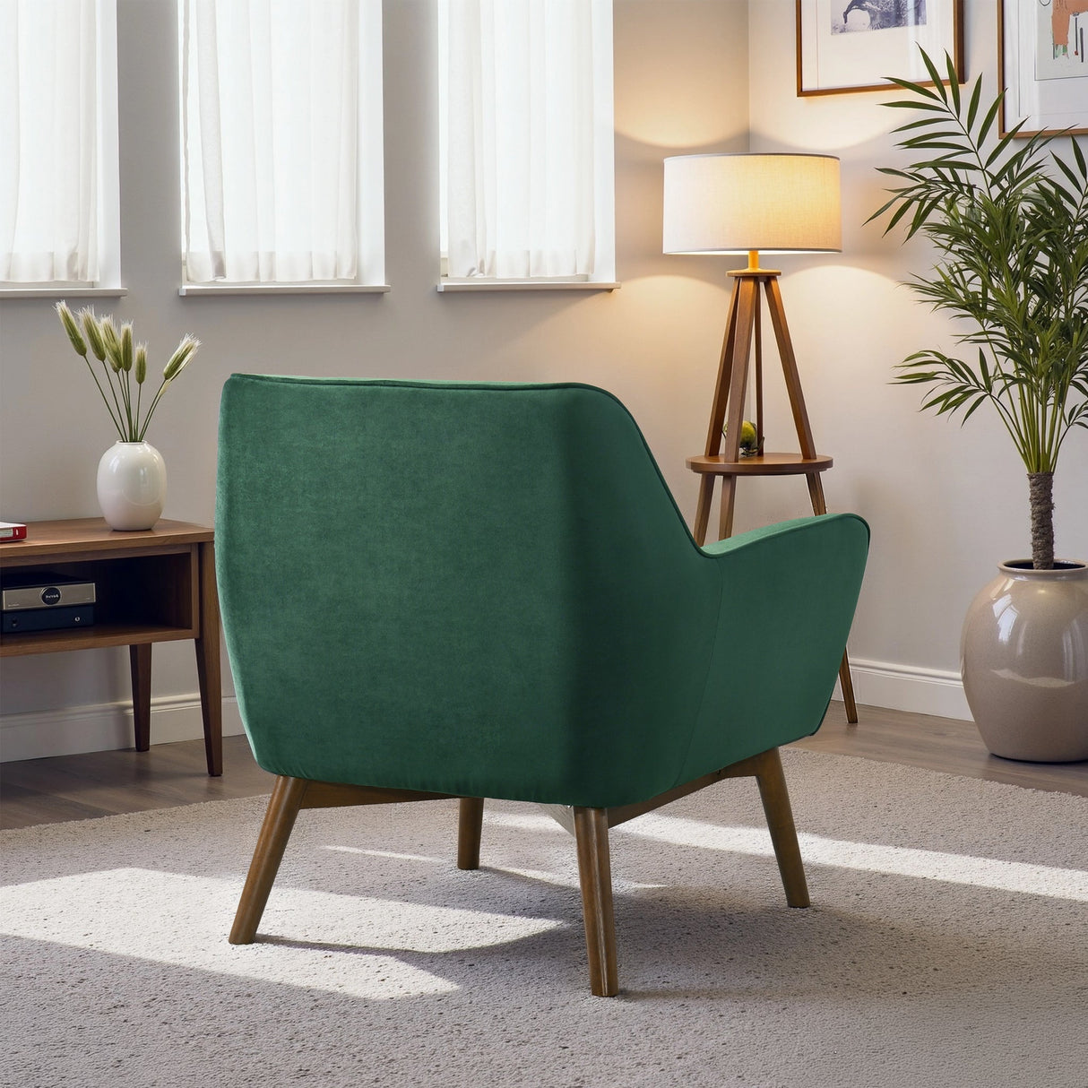 Panom Forest Velvet Accent Chair