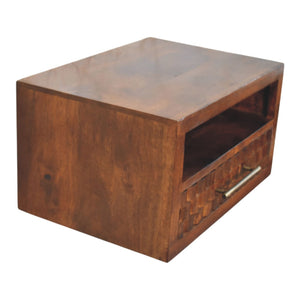 Solid Wood Cadiz Textured Bedside Table