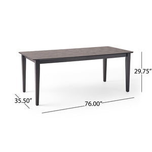 Farmhouse Charm Dining Table With Square Leg