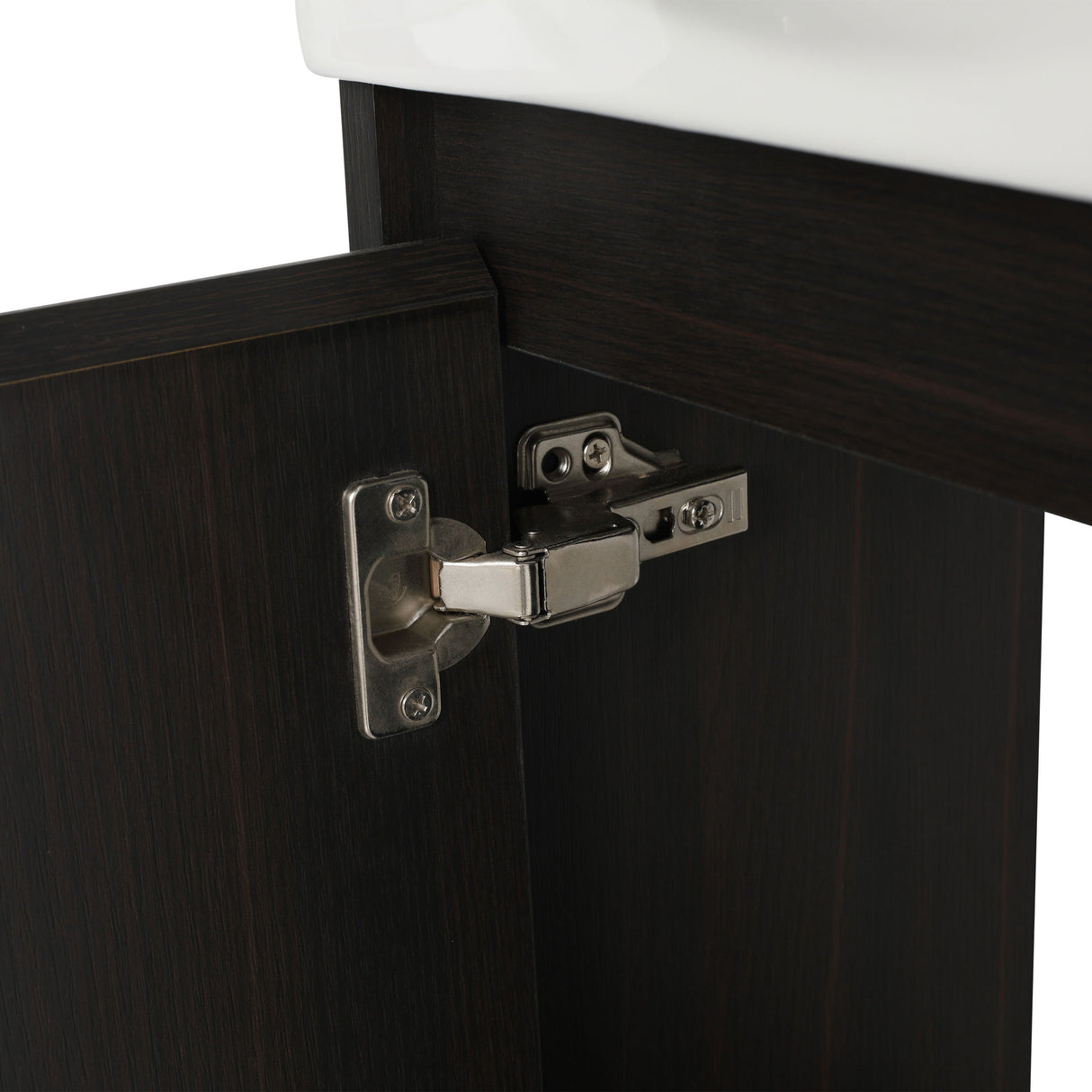 Modern Bathroom Vanity With Ceramic Basin, Wall Mounted Floating Sink Combo, Storage Cabinet