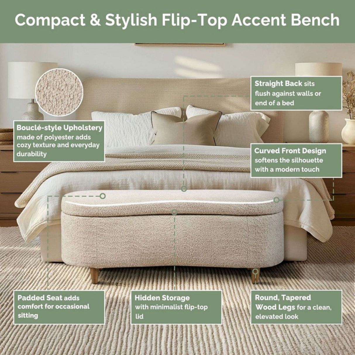Flip Top Storage Bench