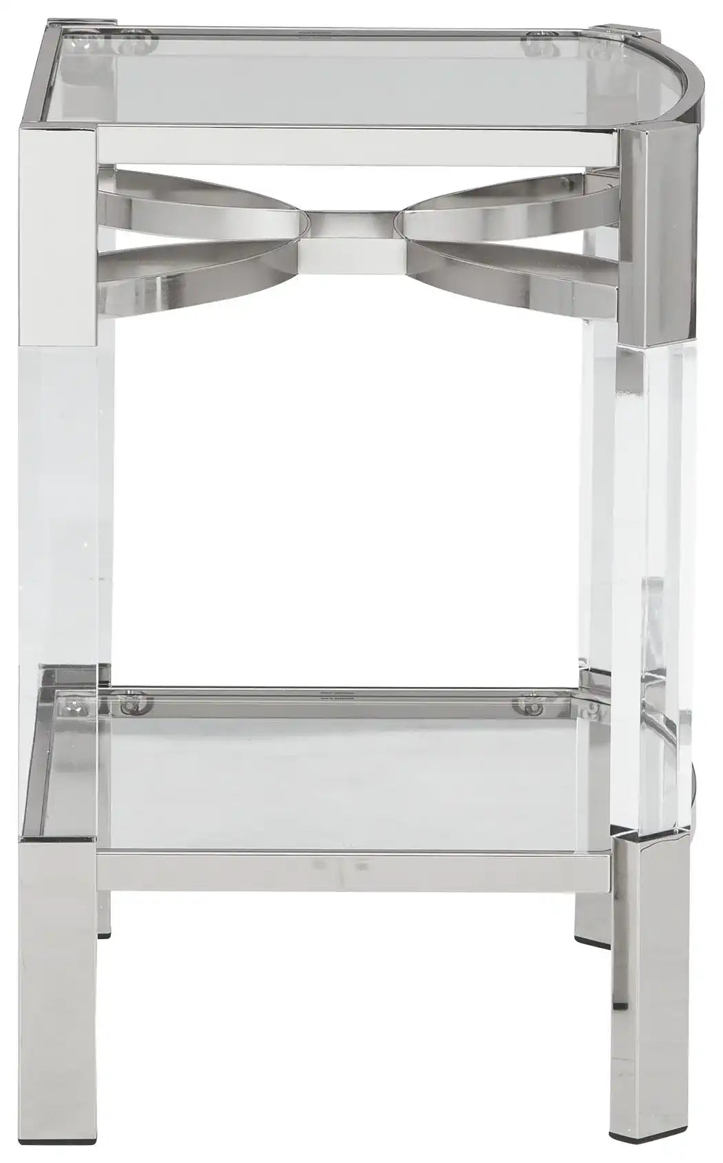 Chaseton - Accent Table - Clear / Silver Finish - Best Buy Furniture