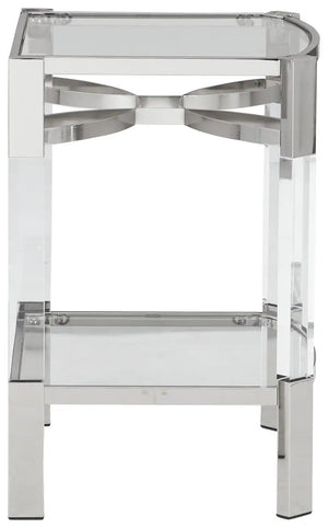 Chaseton - Accent Table - Clear / Silver Finish - Best Buy Furniture