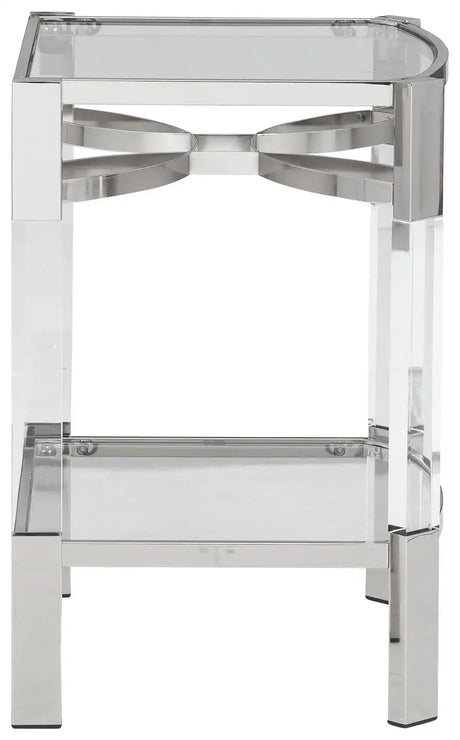 Chaseton - Accent Table - Clear / Silver Finish - Best Buy Furniture