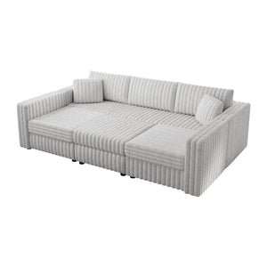 106.3" U-Shaped 6-Person Sofa with Ottoman