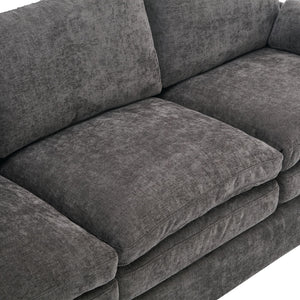 Cozy Upholstered 3 Seater Sofa With Double Cushion