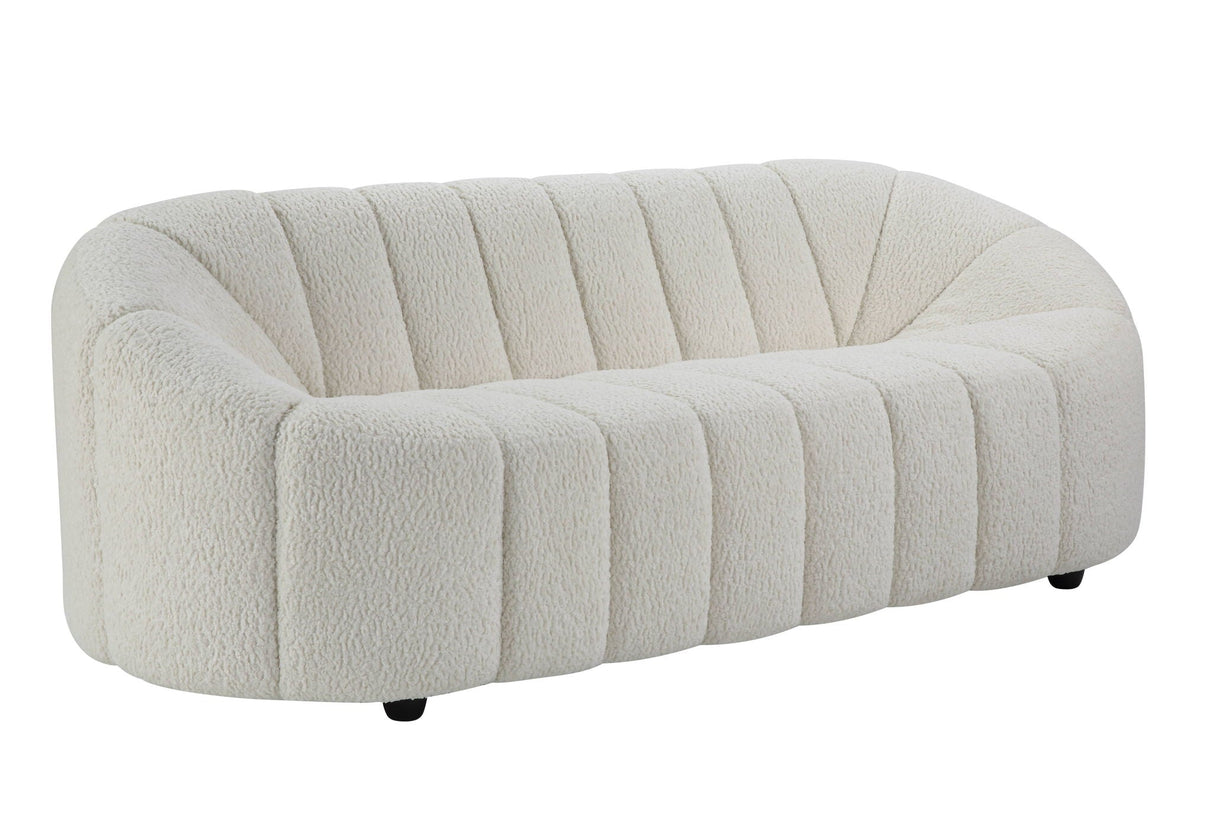 Osmash - Teddy Sherpa Sofa - White - Best Buy Furniture