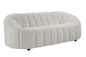 Osmash - Teddy Sherpa Sofa - White - Best Buy Furniture