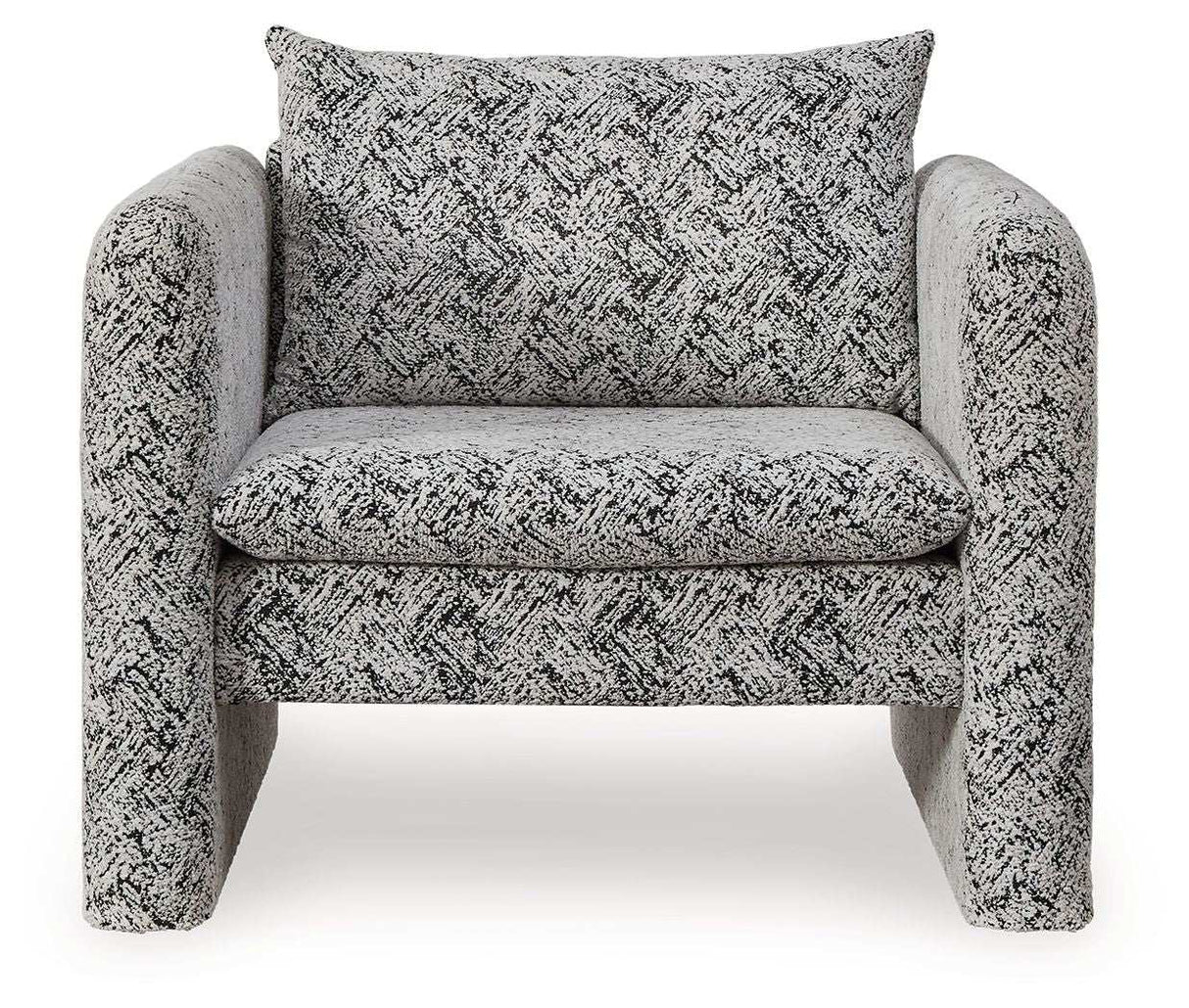 Kenbell - Accent Chair - Black / White - Best Buy Furniture