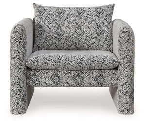 Kenbell - Accent Chair - Black / White - Best Buy Furniture