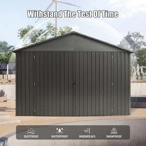12x25FT Outdoor Metal Garage Shed, Extra Large Metal Carport