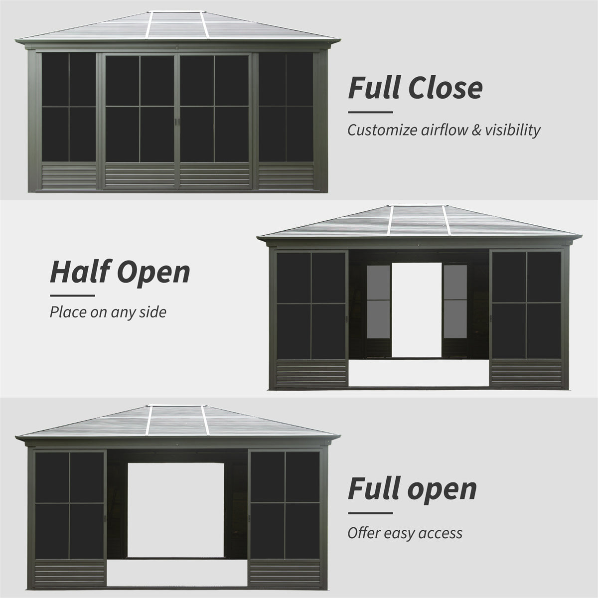 12x14FT Outdoor Sunroom Gazebo