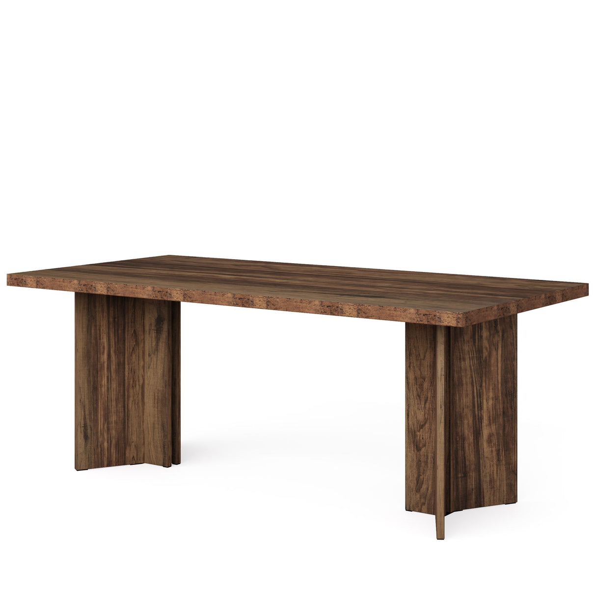 Executive Desk, Vintage Computer Workstation With Thickened Tabletop