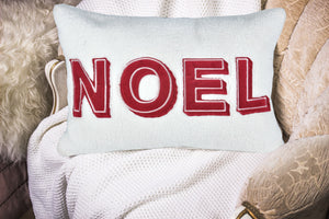 Noel Christmas Throw Pillow with Insert