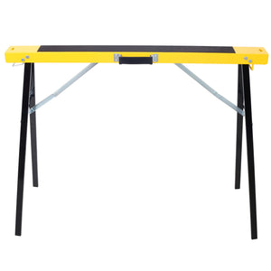 Folding Portable Saw Horses 2 Pack With Fast Open Legs, Heavy Duty For Garage And Workshop - Yellow / Black