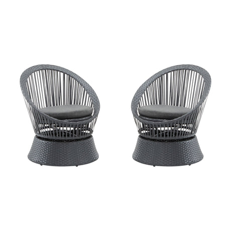 Modern Swivel Wicker Lounge Chair With Round Design - Best Buy Furniture