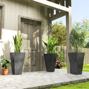 Outsunny 28" Tall Planters, Set of 3