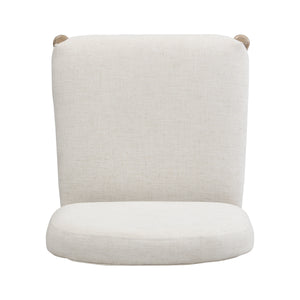 Dining Chairs with Back Mid Century Fabric Upholstered Armless Set of 2