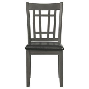 Ingall - 5 Piece Set With Storage Table And Upholstered Chairs - Medium Gray