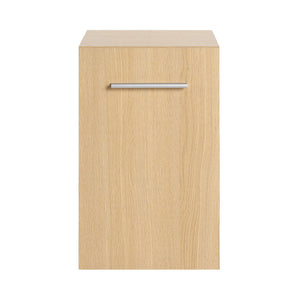 Floating Bathroom Vanity Single Door Base Cabinet, Wall Mounted Storage - Light Oak