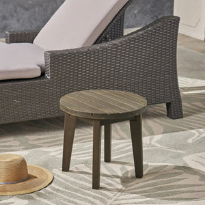 Outdoor Acacia Wood Side Table With Weather Resistance - Best Buy Furniture
