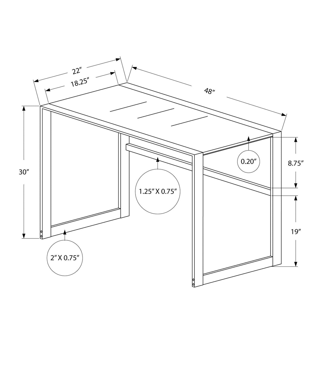 Computer Desk For Home Office, Laptop, Contemporary & Modern - Best Buy Furniture