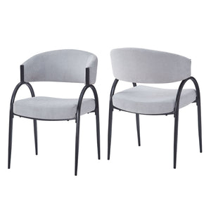 Contemporary Upholstered Dining Chairs With Metal Legs (Set of 2) - Best Buy Furniture