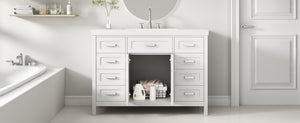 48" Bathroom Vanity with Sink, 2 Doors and 8 Drawers
