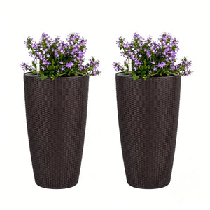Tall Planters Set With Water Level Monitor And Auto Watering