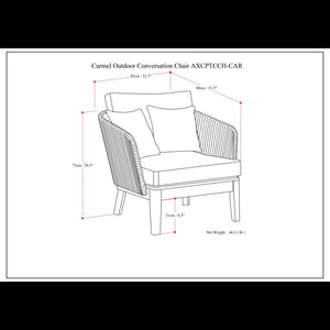 Carmel - Outdoor Conversation Chair - Sand Drift