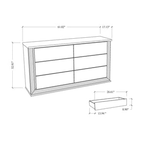 Moon - Dresser With LED Lighting - Marble