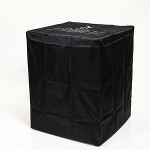 Propane Gas Square Fire Pit, Tile Tabletop With Beautiful Wicker Base For Outside