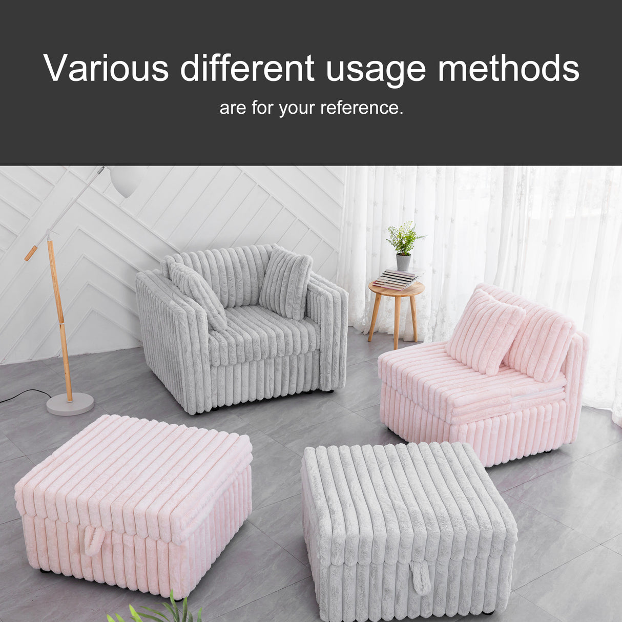 44.9" Modular Sofa Single - Light Gray